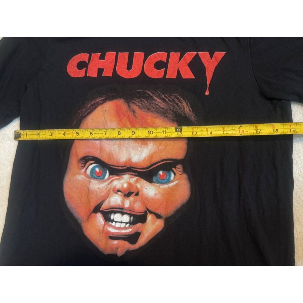 Chucky Horror Shirt Black Unisex Medium Spirit Halloween Graphic Tee - Picture 9 of 11